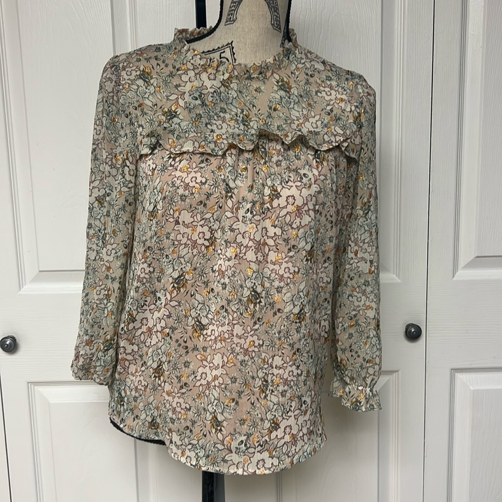 monteau Floral Top Size L